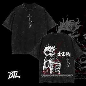 Eren Yeager Tee – Attack on Titan Unisex Oversize Anime Manga Acid Washed Heavyweight Cotton T-shirt, graphic tee,anime lover , outfits men