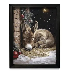 Christmas Donkey 18x24 Box Frame