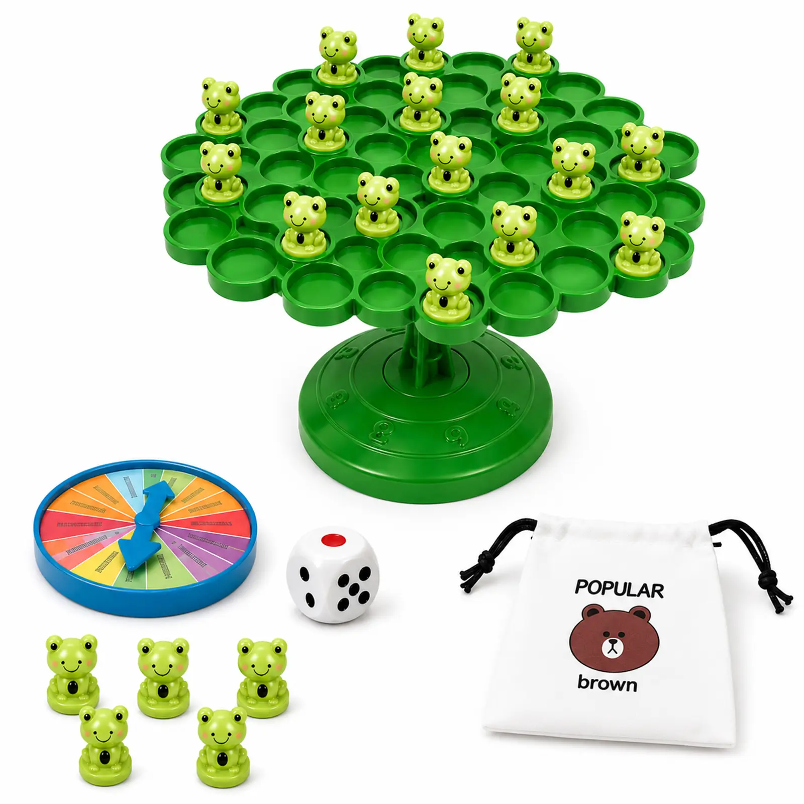 Frog Balance Tree Board Game with Frog Figures - Kids' STEM Educational Interactive Stacking Puzzle Toy, Balance Game for 3+ Boys & Girls, Birthday Party Gift