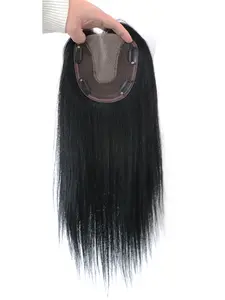 Women's Human Hair Clip-In Hair Toppers with Breathable Base, Natural Look Volume Enhancer, Soft & Lightweight, Easy to Attach for Instant Length & Coverage, Perfect for Daily Styling, Glueless Clip In
