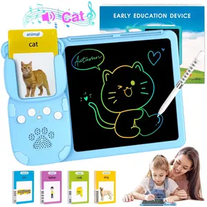 2-in-1 Kids Talking Flash Cards with LCD Writing Tablet, 224 Sight Words , Educational Learning Tablet for Toddlers, Speech Therapy, Montessori Toy Portable