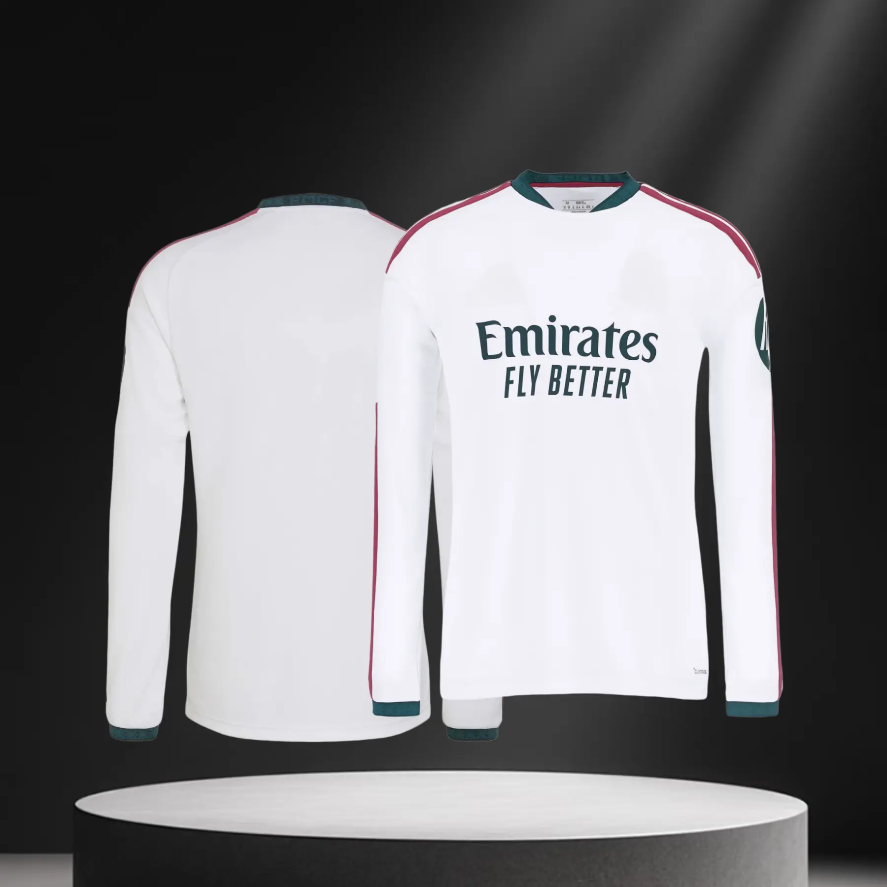 26 27 Home White Long Sleeve Soccer Jersey  Football Jersey