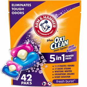 Plus OxiClean With Odor Blasters Laundry Detergent 5-IN-1 Power Paks, 42CT (Packaging may vary)