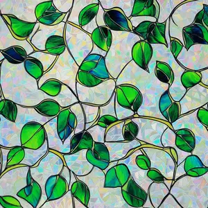 Window Privacy Film Home Room Bathroom Spring Decor Car Decorations One Way Privacy Window Clings Decals Tint Door Cover Rainbow Renter Friendly Stickers Static Cling Stained Glass Windows