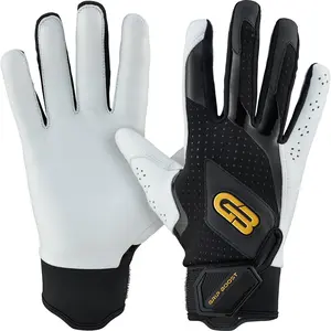 Grip Boost Black Loaded Baseball Batting Gloves with Boost Plus Leather