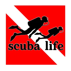 Scuba Life Diver Down Decorative Decal Sticker