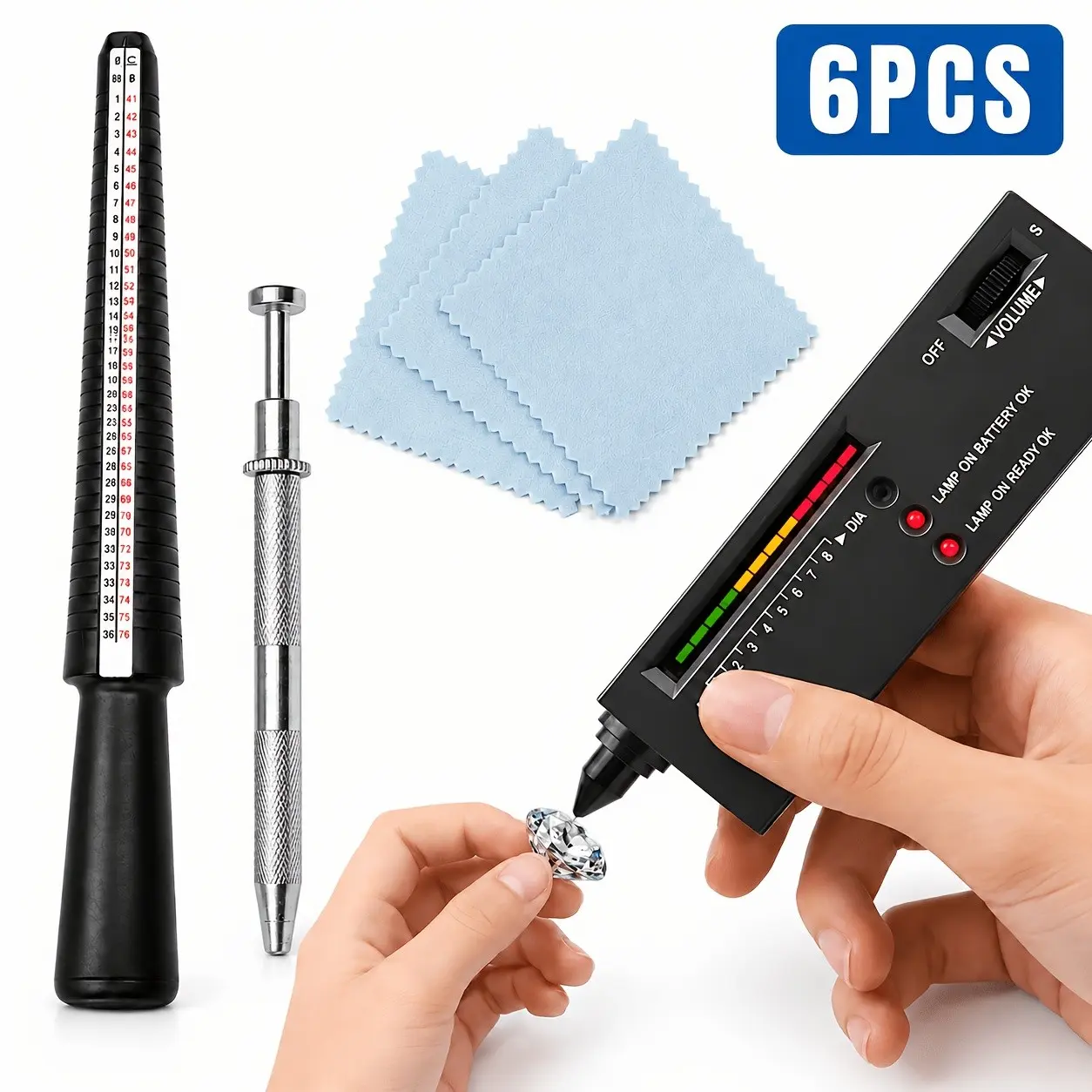 Thermal Conductivity Meter, Testing Pen, Hardness Identification Instrument, Tool for Detecting The Authenticity Of, Jade, Jadeite And (This Model Does Not Come with Battery)