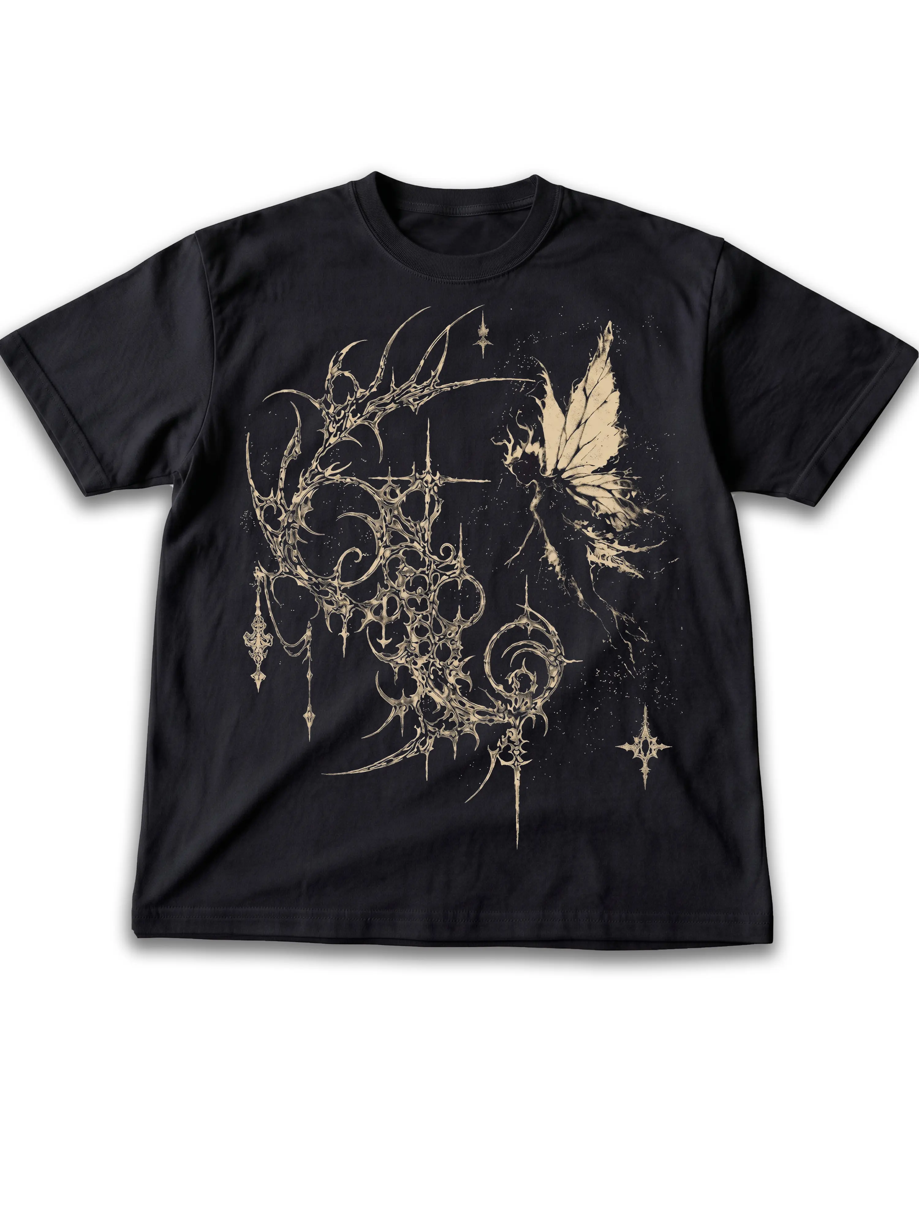Gothic Fairy Graphic Tee, Y2K Ethereal Art T-Shirt, Dark Fairy Graphic Shirt, Ethereal Dark Art Top, Unisex T-Shirt, Vintage Alt Clothing