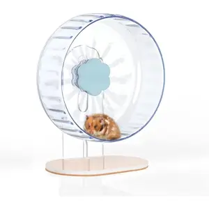 Super Silent Hamster Wheel Hamster Accessories Hamster Running Toys Small Animals Exercise Wheels Transparent 10.2 Inches