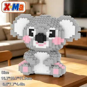 Cute Koala Building Blocks Set - Kawaii Micro Brick Animal DIY Toy Gift for Kids Girls Home Decor
