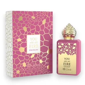 Zakat Perfumes You Are My Fire Blush Pink Eau De Parfum, Fruity Alcohol-Based Unisex Fragrance with Black Currant-Raspberry & Strawberry Notes, 100 ML Single Item