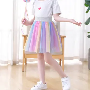 Performance skirt for girls, half-length tulle skirt, children's sequin star stage short skirt, baby fluffy performance dress, costume props