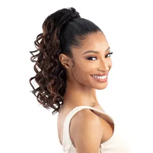Milky Way Que Human Hair Blend Drawstring Ponytail Q-Loose Deep 14"