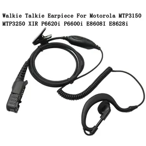 Walkie Talkie Ear-Hook Earpiece Compatible with Motorola MTP3150 MTP3250 XIR P6620i P6600i E8608I E8628i, Single-Sided In-Ear Design