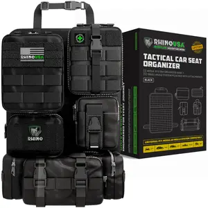 Rhino USA Car Seat Organizer - Car Storage Bag with Pockets