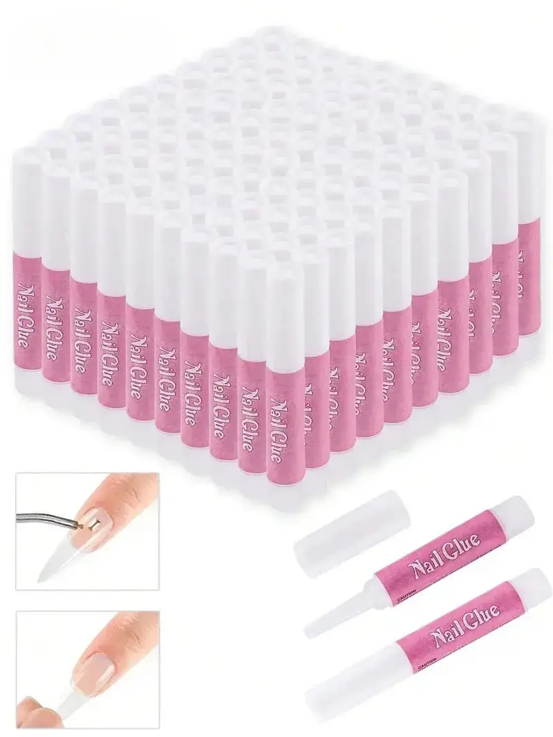 Super Strong Long-Lasting Nail Glue, suitable for acrylic nails, press-on nails, and broken nails, professional nail art supplies, 2g/0.07oz/30PCS