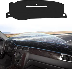 Dash Cover for 2007-2013 Chevy Silverado Sierra,2007-2014 Chevy Tahoe Suburban Denali Avalanche Dashboard Cover Mat for Suede Dash Mat Accessories Sun Shade Nonslip Mesh Protector No Glare