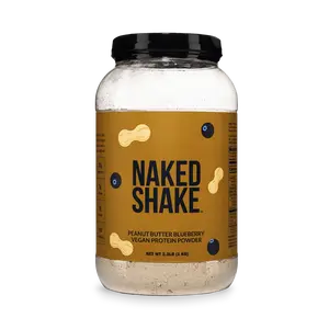 Naked Peanut Butter Blueberry Vegan Protein Shake - 30 Servings, 20g Protein, 4g Sugar, Pea Protein, MCT Oil, Peanut Butter Blueberry Blend