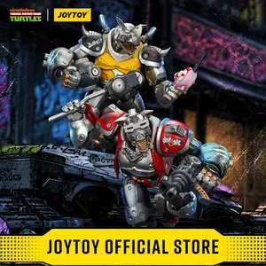 JOYTOY TMNT 1/18 Action Figures TMNT-Super Bebop TMNT-Mighty Rocksteady