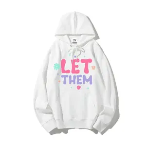 Let Them – Simple Mindset Printed Unisex Casual Hoodie，Minimalist Statement Streetwear Unisex Hoodie