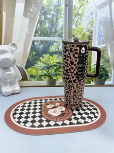 HydroJug Brown Leopard 40oz Tumbler - Double-Wall Vacuum Insulated Stainless Steel Mug with Flip Straw, 24H Cold Retention, Leak Resistant, BPA-Free, Great Gift for Women tiktokshopspringglowup Reusable Easter Dome Tumbler outdoorfun law coffee