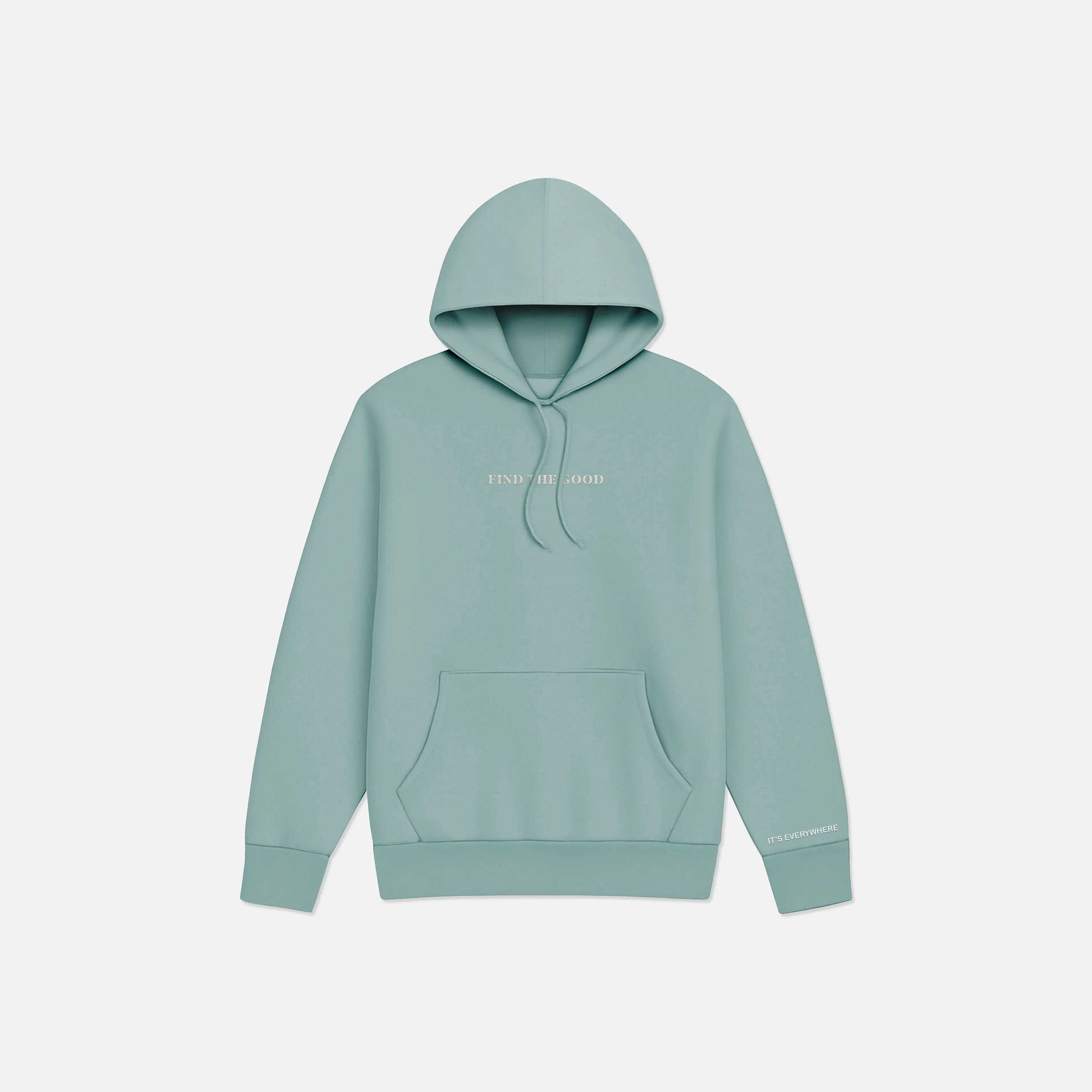 The Heavyweight Embroidered Hood - Sage