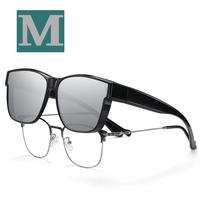 M Size Black Frame Silver Lens
