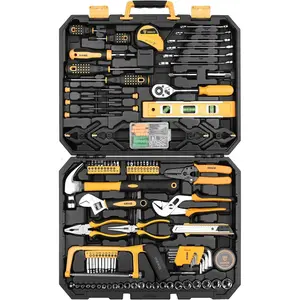 228 Piece Wrench Auto Repair Tool Combination Package Mixed Tool Set Hand Tool Kit with Toolbox Case High-Quality Forged Tools ANSI Standards Complete Varieties