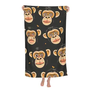 monkey    Ultra fine fiber beach towels, Premium Bath Towels, soft and absorbent bathroom and pool accessories suitable for sunbathing and beach use