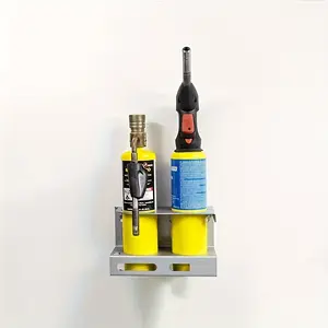 Heavy-Duty Metal Wall-Mounted Gas Cylinder Holder & Torch Stand - Propane/Oxygen/CO2 Tank Rack with Hanging Shelf, Space-Saving Gas Bottle Storage for, Workshop, Tool Room (for trucks, Use) - Code, Utility Shelves Organiser