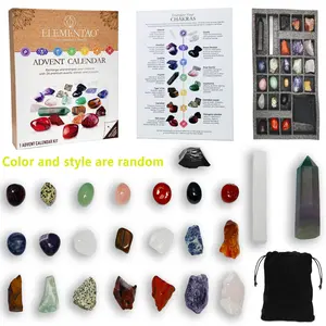 2025 Crystal and Healing Stone Advent Calendar, Countdown to Christmas with 24 Healing Crystals, Adult and Teen Advent Calendar, Gift for Women, Crystal Decoration