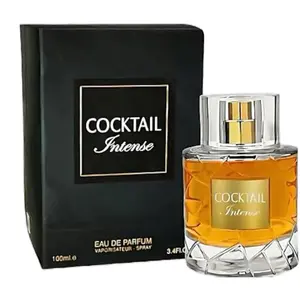 Fragrance World Cocktail Intense Eau de Parfum 100ml Strong Boozy Scent with Tonka Bean & Vanilla Notes for Unisex