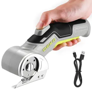 DEKO 4V Cordless Electric Scissors – Rechargeable Cardboard Cutter With USB-C Charging Cable, Perfect For Cardboard, Carpet, Leather & Clothing Alterations
