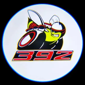 08-19  392 Logo Light 2pcs LED Door Welcome Light 392 Ghost Shadow Light Challenger  Courtesy Lamp