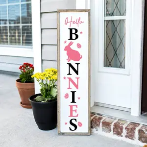 Easter Holiday Decor Handmade Welcome Sign/Porch Leaner,  Farmhouse Easter Decor, Rustic Home Decor Porch Signs,