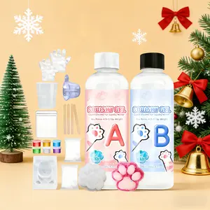 Taba Squishy Making Kit , 7/17.62oz Gel for creamy Fidget toy with Guided, molds: Cat Paw, Soft Liquid Silicone for Creating Squishies, Featuring a 1:1 AB Ratio Mix of Squishy Resin Gel, Ideal for Projects