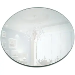 12 Inch round Mirror Plate, Set of 12-1.5Mm Thick Glass Plate Mirror Tiles W/Smooth Edges - Perfect Candle Wedding Centerpiece Table Decorations, Home Accent Wall Decor, & More - PARNOO Light In The Dark