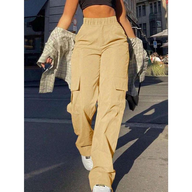 Girl Teen Casual Pocket Loose Straight Cargo Pants Sports Exercise Street Fashion Outdoor Spring Summer Autumn Winter Size 8-16 Years GK2083