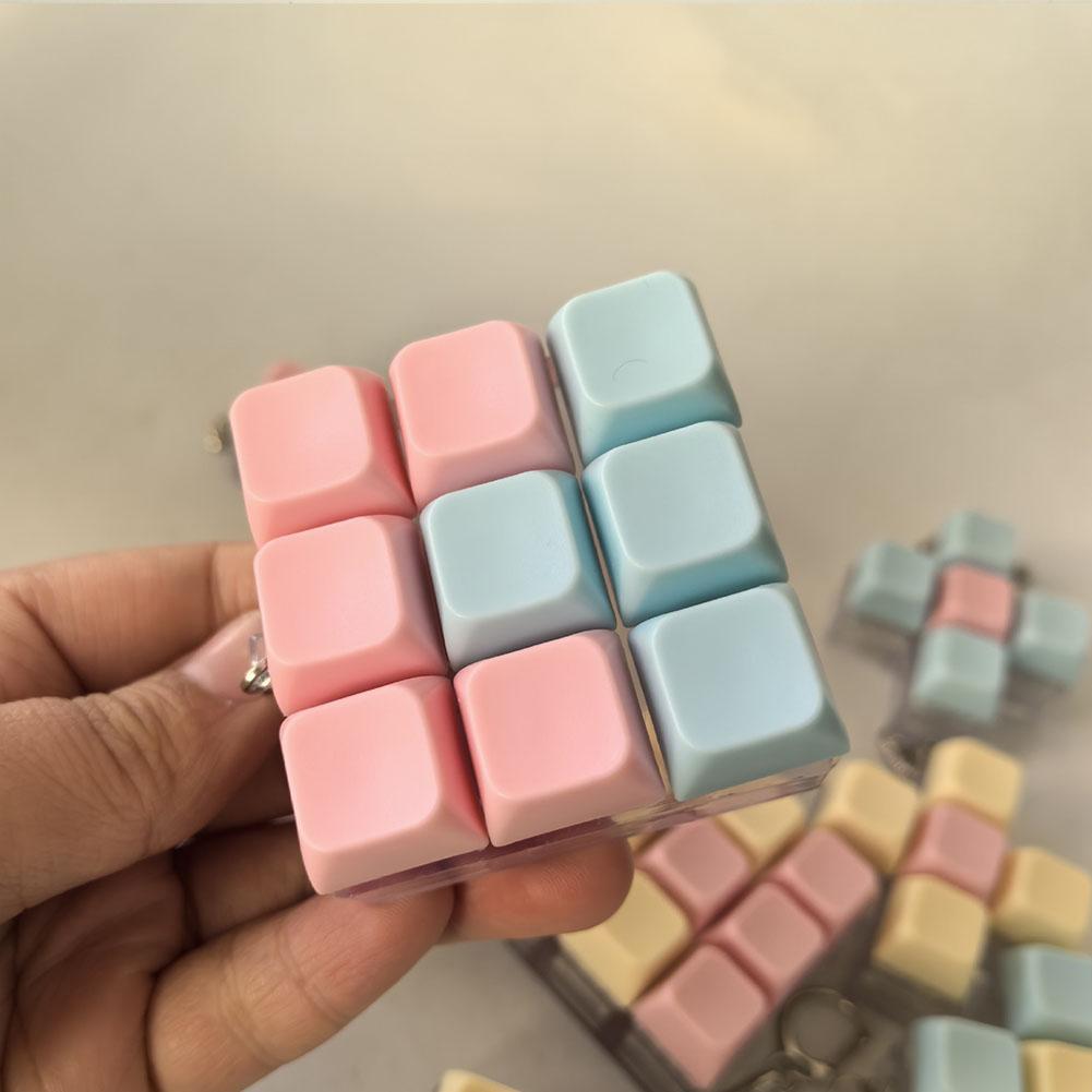 Fidget Decompression 1/4/5/9 Keyboard Key Toy Anti Stress Finger Keyboard Games For Adults Antistress Toys Boys Girls Keychain
