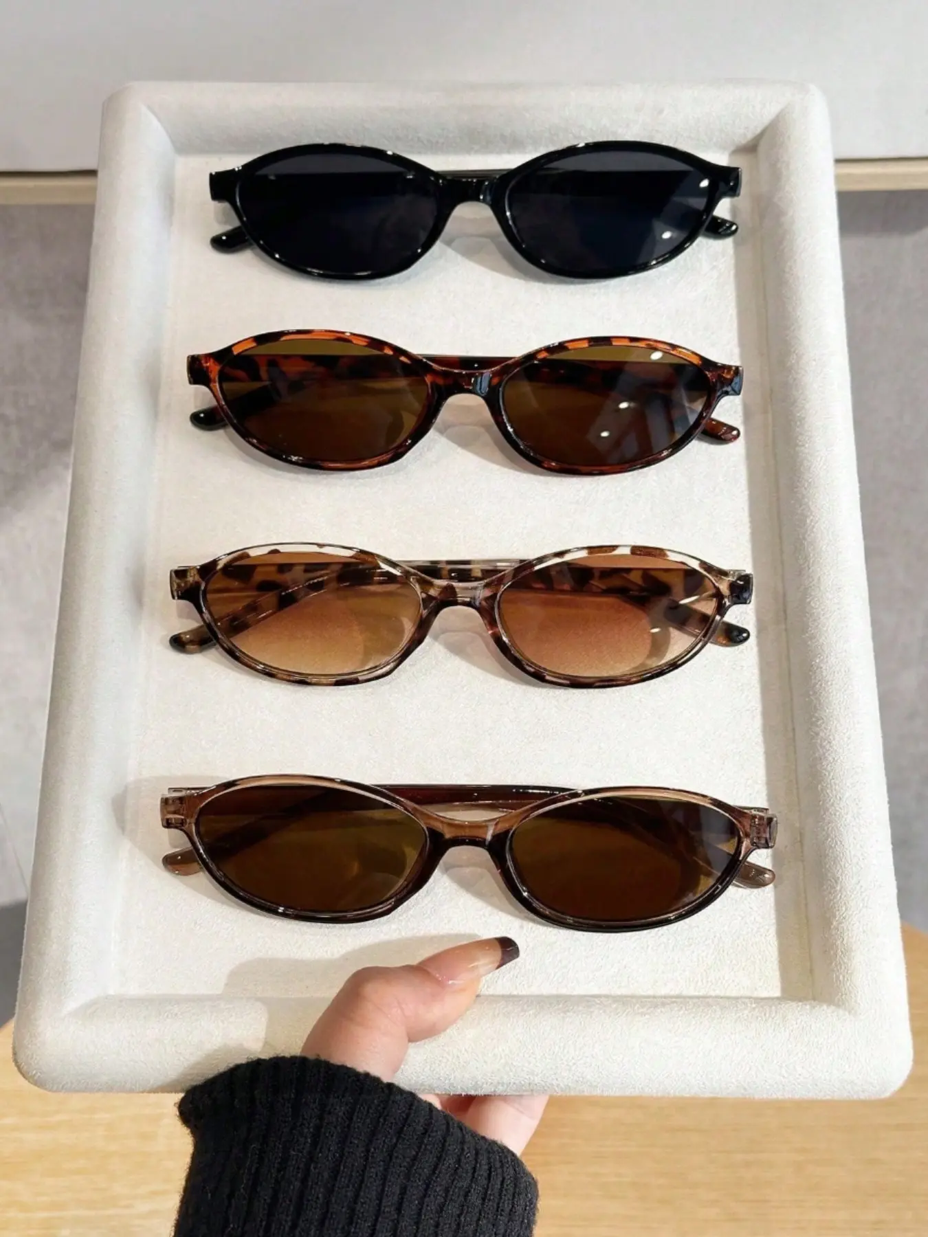 Women's Fashion Cat Eye Glasses Set, Bohemian Style Leopard Print, Portable Multicolor Eyewear, Ideal for Daily Use, Beach Vacation, Travel, Street Photography, Leopard Pattern Sunglasses, Street Style Shades