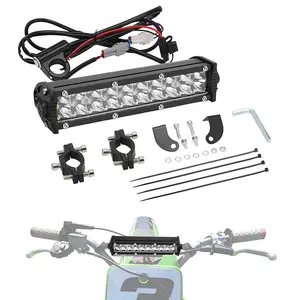 Motorcycle LED Light Bar Waterproof Plug-Play 60W 2500Lm Driving Light Kit 7/8" Handlebar Universal for CRF XR RM KX KLX TTR PW SSR Apollo TAO TAO SDG Dirt Pit Bike