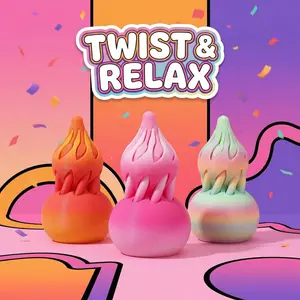 Stress Relief Fidget Toy Bundle - Gourd & Spiral Cone 3D Printed PLA Toys, ADHD Autism Anxiety Relief, Desktop Ornament for Adults Kids Teens Contactless Magic Tap-to-Pay Wand Stress-relieving Pimple Popping Set