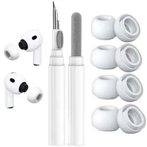 Replacement Ear Tips for AirPods Pro 3 Earbuds, 4 Pairs Silicone Earbud Tips, Secure Fit Comfort Seal Ear Tips for AirPods Pro 3rd, Compatible with AirPods Pro 3 Generation Charging Case(XS,S,M,L)