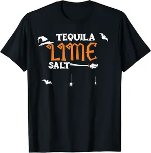 Drinking: Tequila Lime Salt - Halloween Sayings T-Shirt - Joelalbe Shop 37B0BJYV1GR5