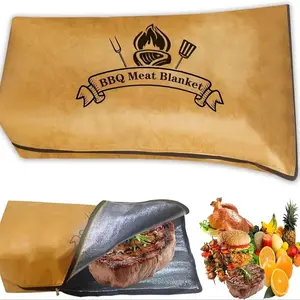 Premium BBQ Meat Blanket – Reusable Insulated Resting Bag, Perfect for Smoker Meat Resting & Outdoor Cooking BBQ Blanket for Resting Meat, 21in Smoker Meat Resting Blanket, Brisket Blanket with Wide Mouth for Large Brisket,Beef,Pork Shoulders,Turkeys