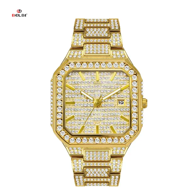 【ING】Men’s rhinestone-embellished statement watch for parties, dinners, and travel+8223