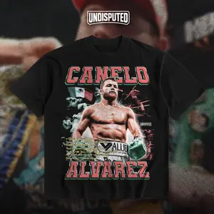 UNDISPUTED Canelo Alvarez Heavy Cotton T-shirt Boxing Fight Night Shirt Fan Apparel Classic Pump Cover Oversized Gift For Fans DTG Printed