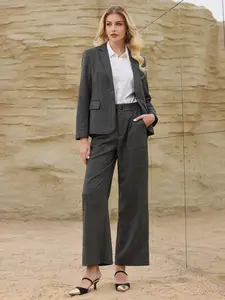 INSPIRE CHIC Women's Houndstooth Plaid Blazer for Women Work Business Suit Jacket