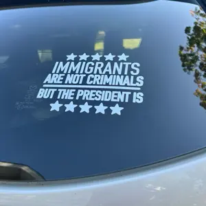 Imm are not criminals car decal