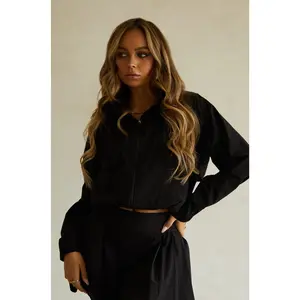 Set Your Goals Active Long Sleeve Jacket - Black